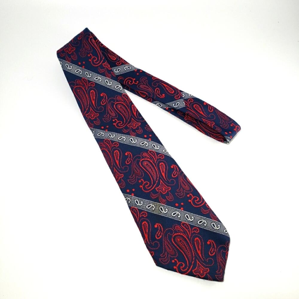 🌻3 for $18 Vintage 70's Red & Blue Men's Tie Story Cravats